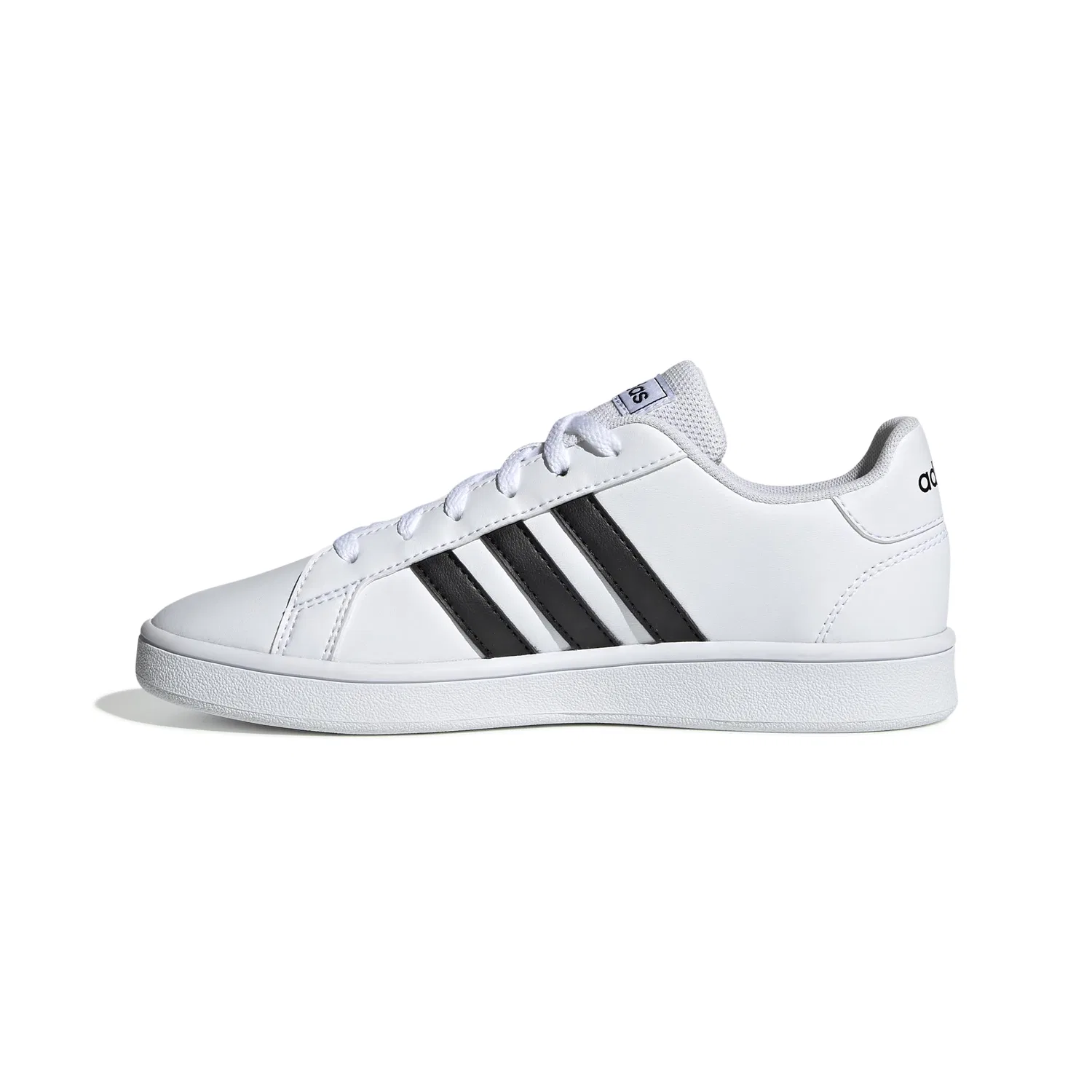 Детские кроссовки для мальчиков с синтетическим верхом Grand Court K Adidas, Cloud White Core Black — фото 2