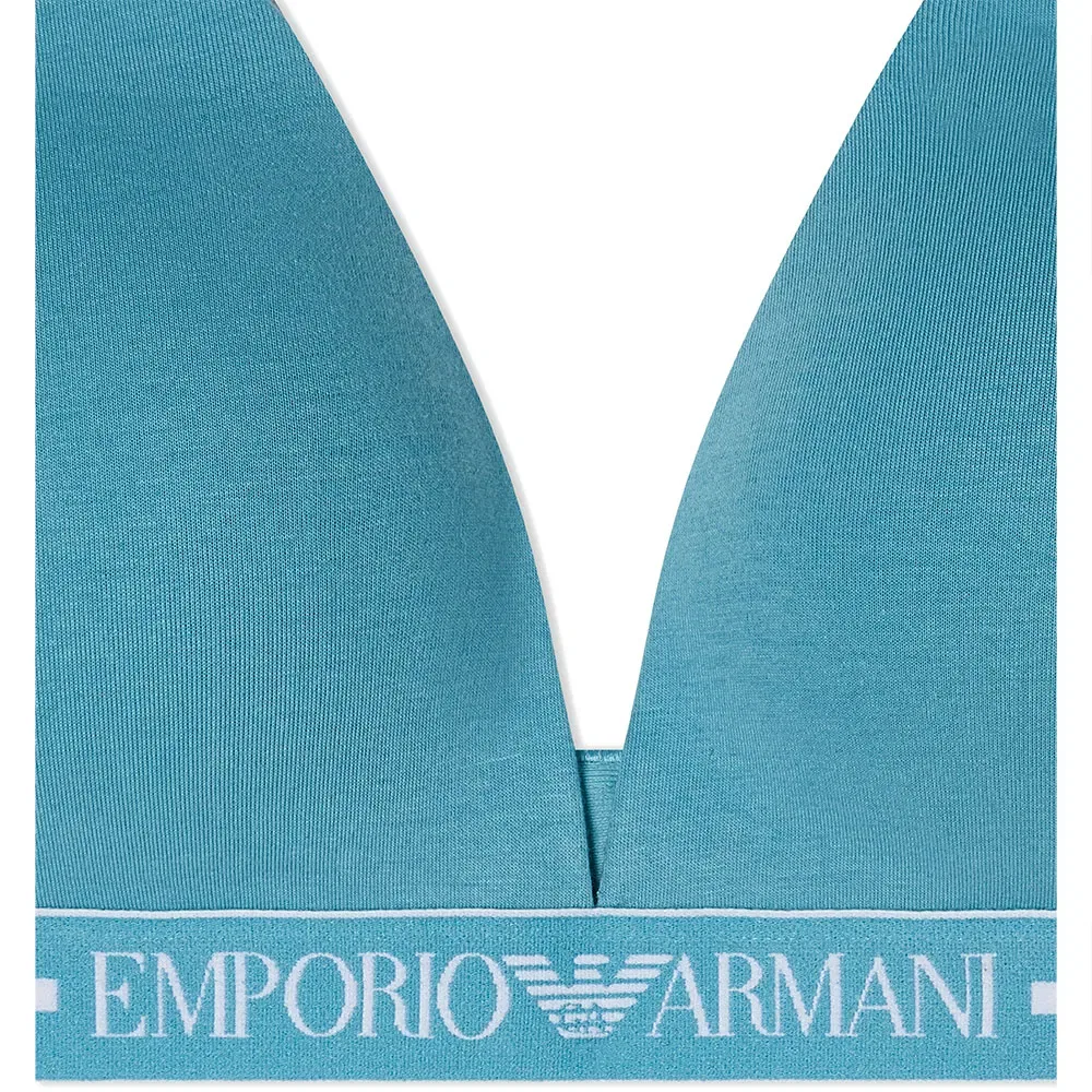 Треугольный бюстгальтер Emporio Armani, синий — фото 4