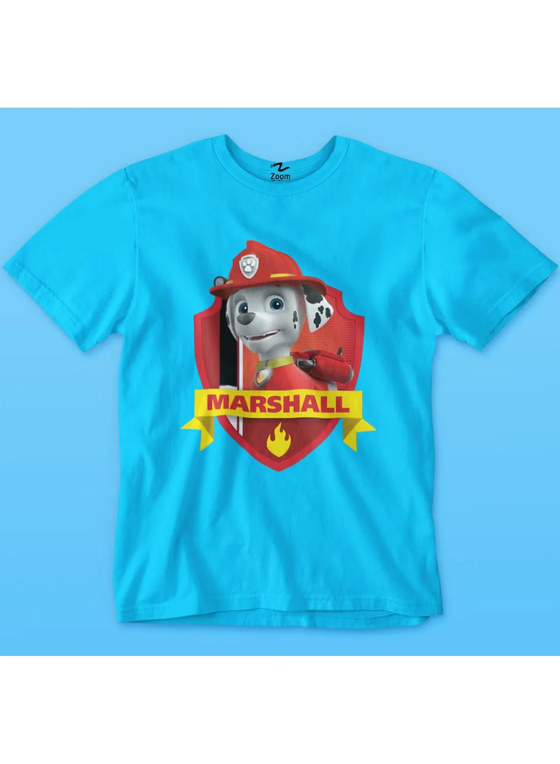 Футболка с принтом Paw Patrol Marshall Zoom, голубой