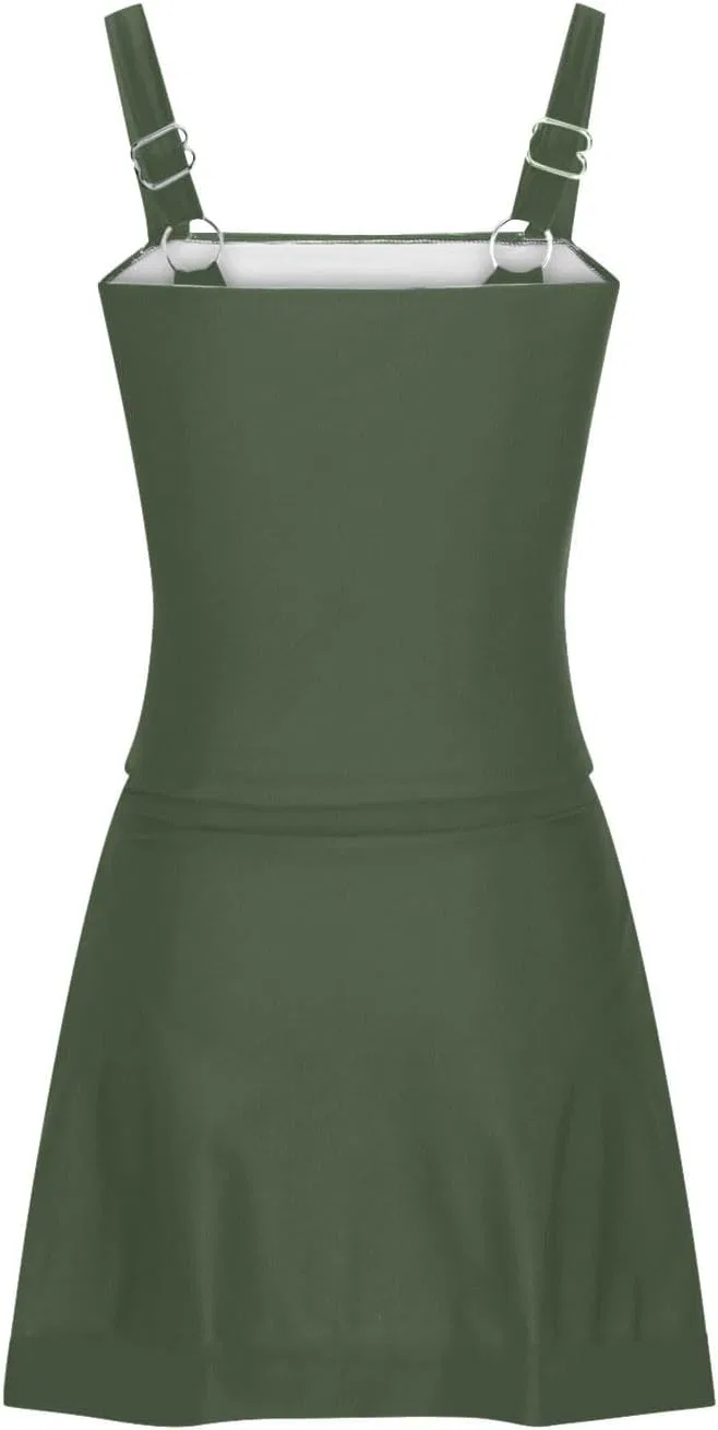 Женский танкини с квадратным вырезом, Army Green — фото 4