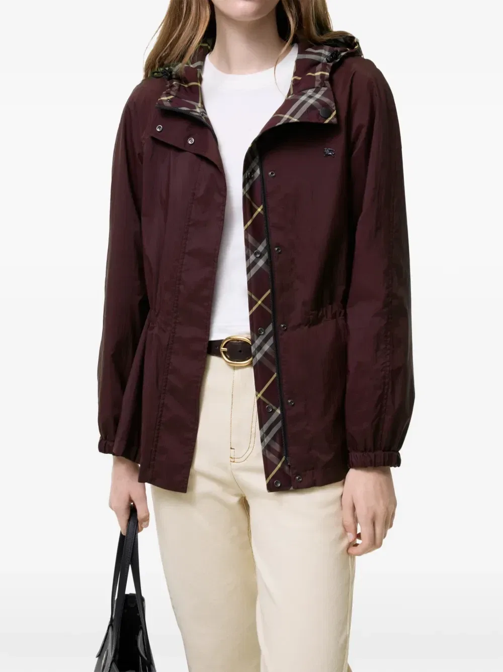 Двусторонняя куртка с капюшоном Burberry, коричневый — фото 2