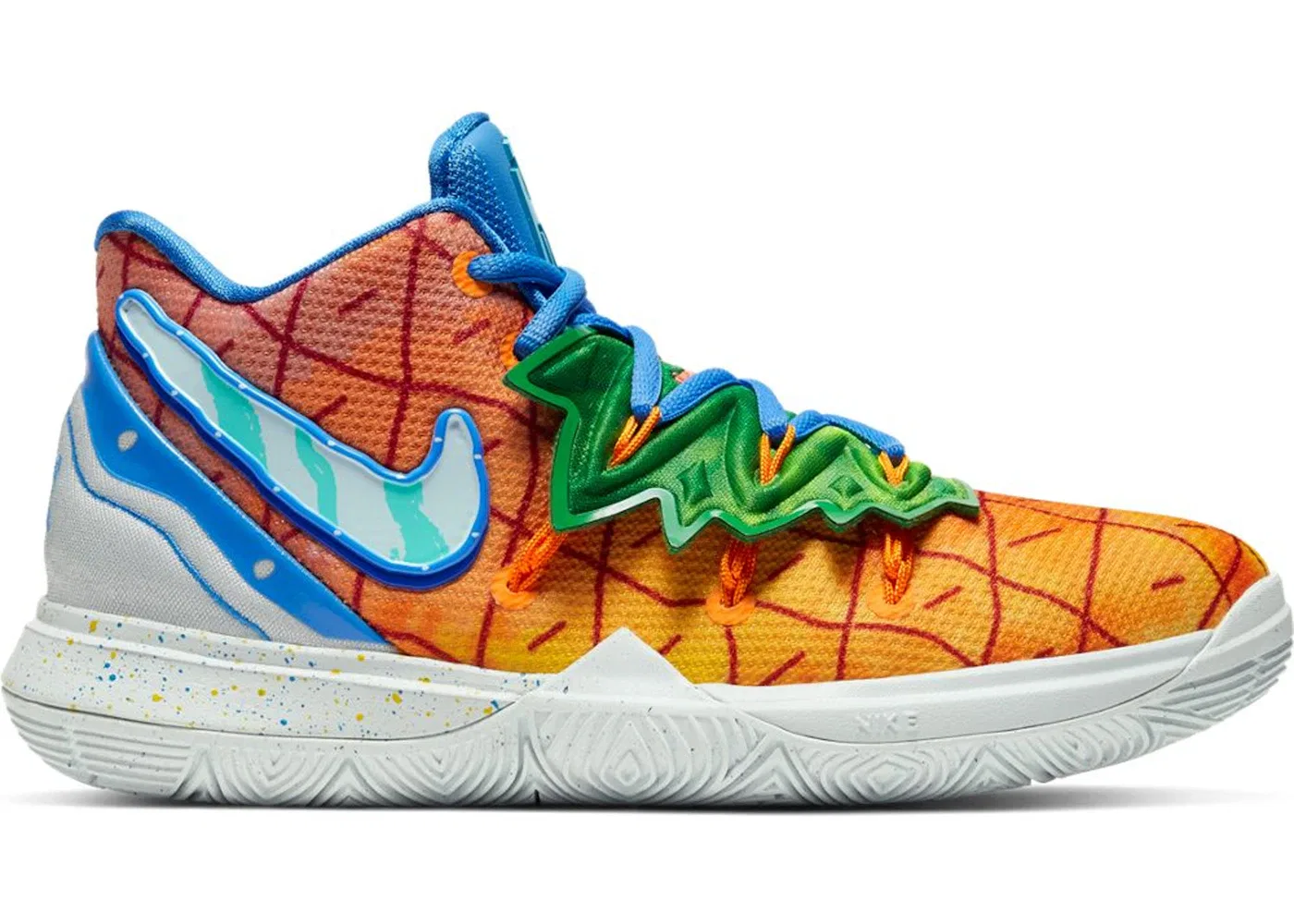 Детские кроссовки с принтом Nike Kyrie 5 Nike, Orange/Green-Blue