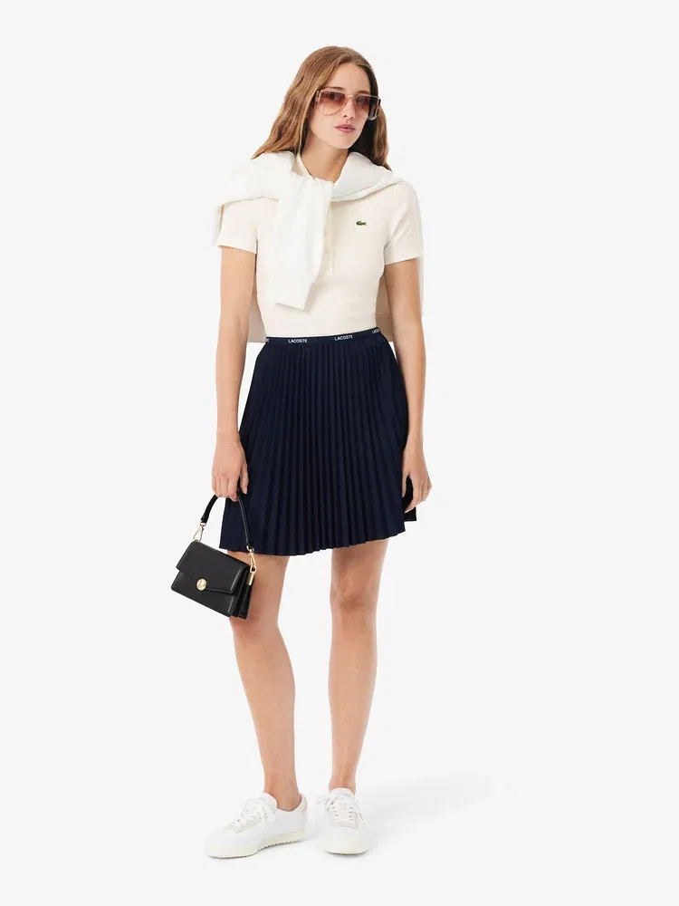 Футболка-поло LACOSTE Slim Fit, White — фото 4