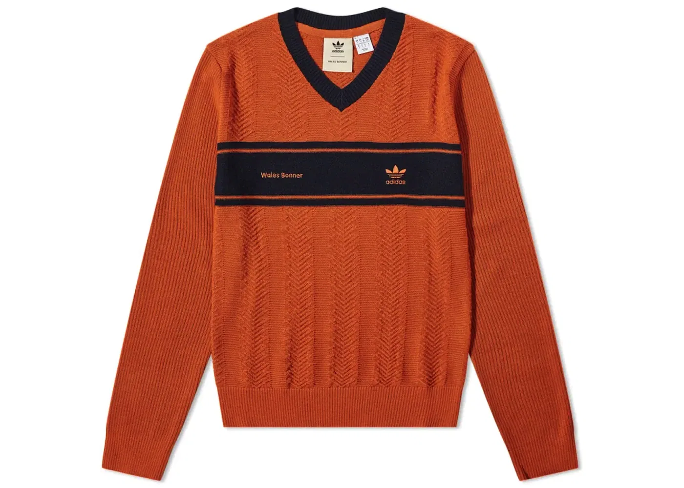 Мужской свитер с длинным рукавом Adidas x Wales Bonner, Orange