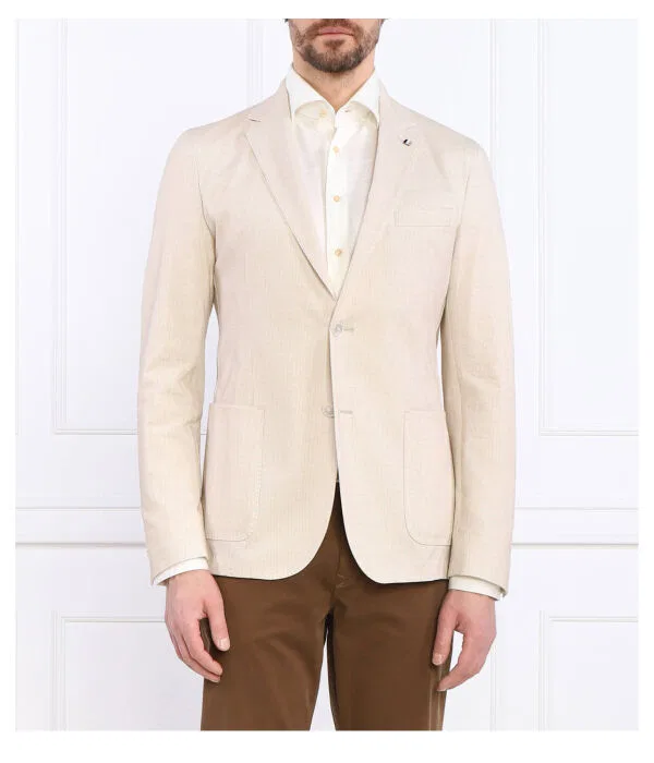 Мужской пиджак slim fit C-HANRY-J-232 BOSS, бежевый