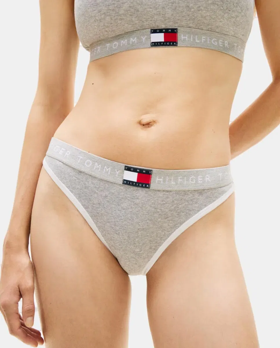 Женские трусы из хлопка с микроканале Tommy Hilfiger, Gris