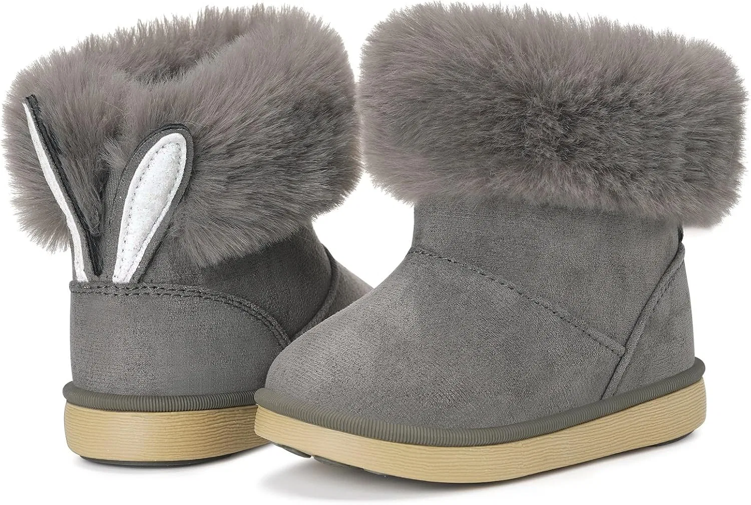 Детские зимние сапоги для девочек с мехом KVbabby, Grey