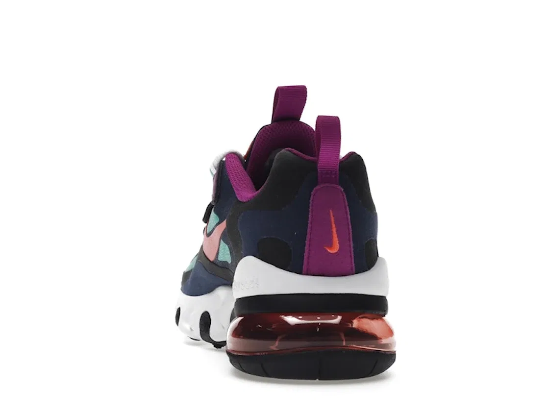 Детские кроссовки Lifestyle Nike Air Max 270 React, Blue Void/Black/Kinetic Green/Magic Ember — фото 4