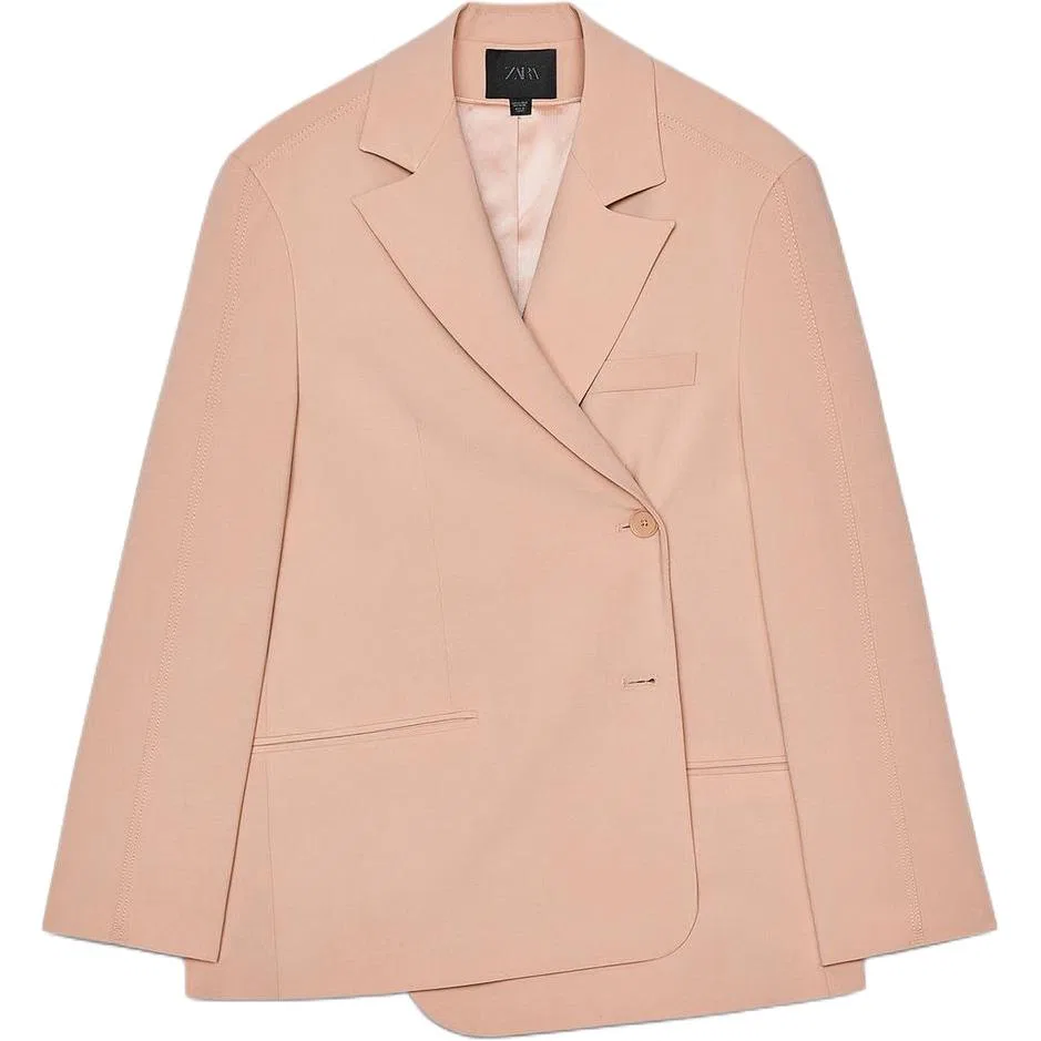 Женский деловой костюм с брюками Light Peach Red ZARA, Light Peach Red — фото 3