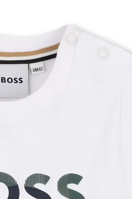 Комплект детский хлопковый BOSS, белый — фото 4