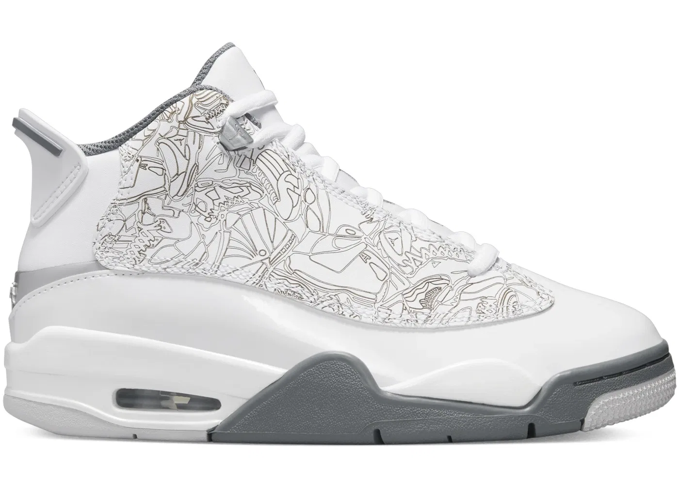 Детские кроссовки Lifestyle Jordan Dub Zero Jordan, White Metallic Silver Neutral Grey Cool Grey
