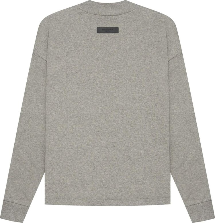 Лонгслив Fear of God Essentials Essentials Long-Sleeve Tee 'Dark Oatmeal', серый — фото 3