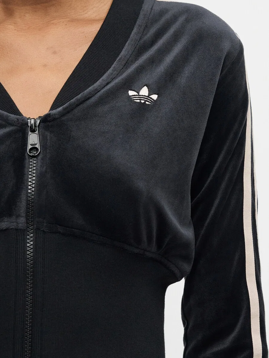 Худи на молнии ADIDAS ORIGINALS, черного цвета — фото 2