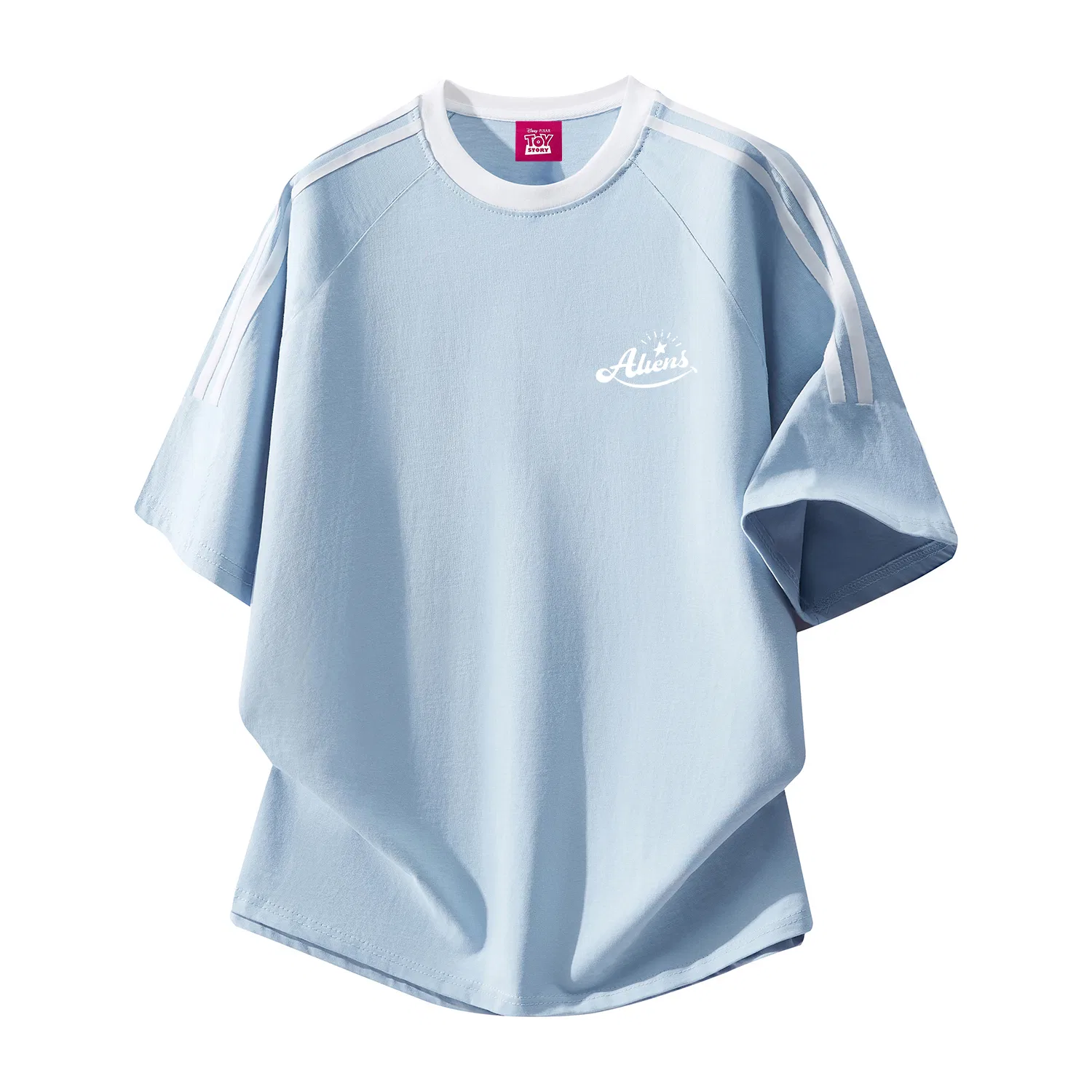 Детская футболка с принтом Disney Unisex Crew Neck Thin Straight Fit, Light Blue