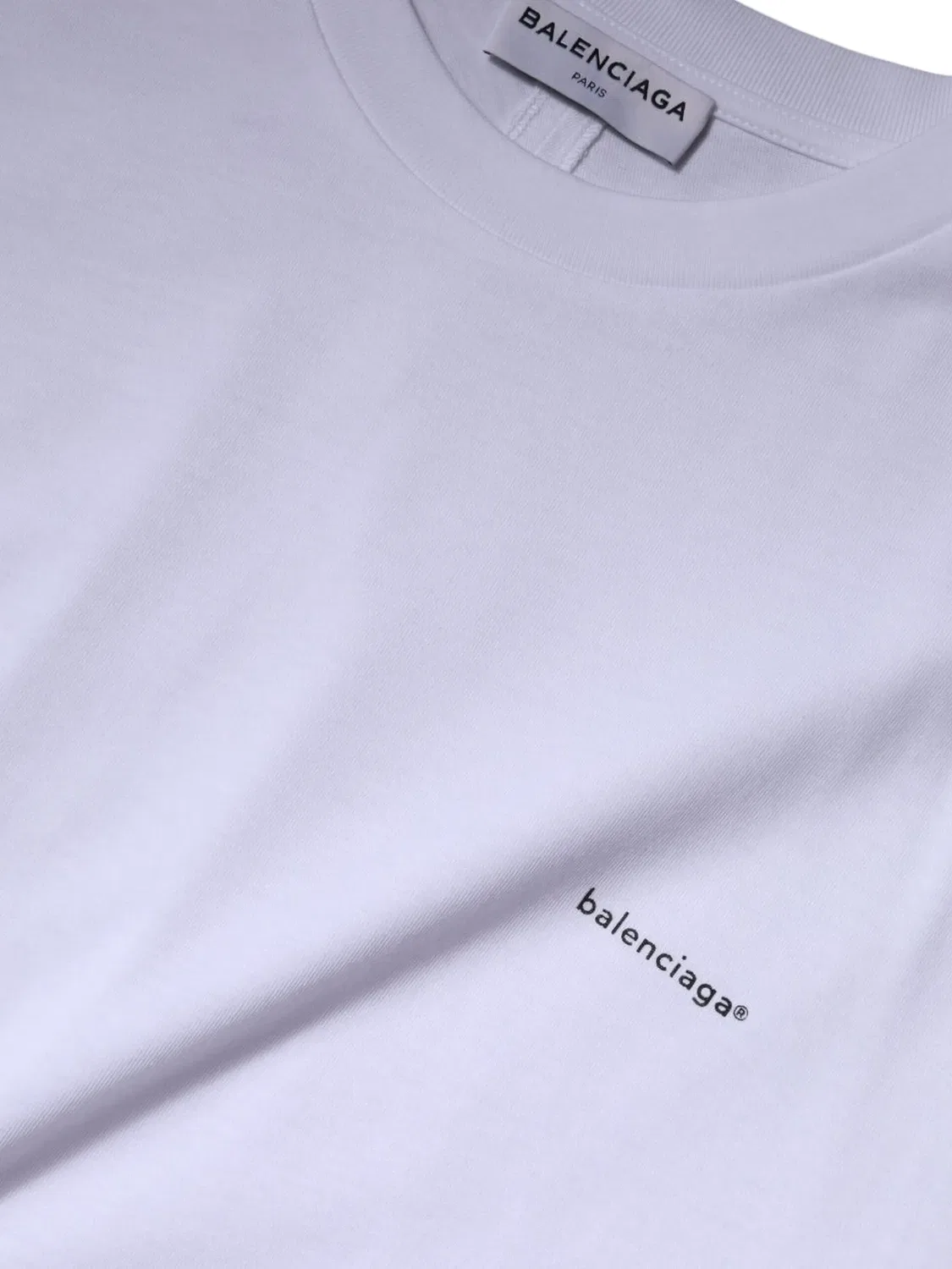 Футболка с вышитым логотипом белая Balenciaga, белый — фото 3