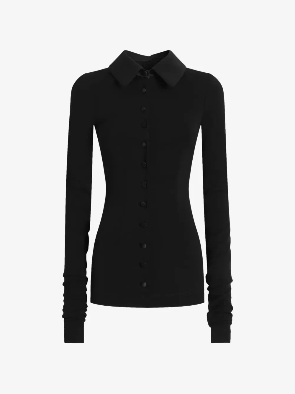 Блузка из шерстяного джерси DOLCE & GABBANA, черный