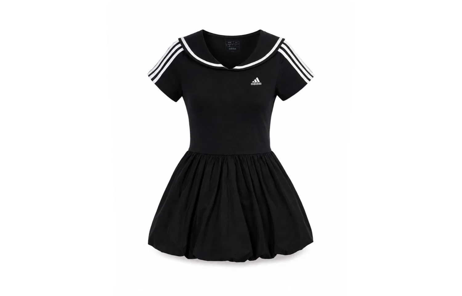 Платье короткое с тремя полосками ESSENTIALS, Adidas, Black