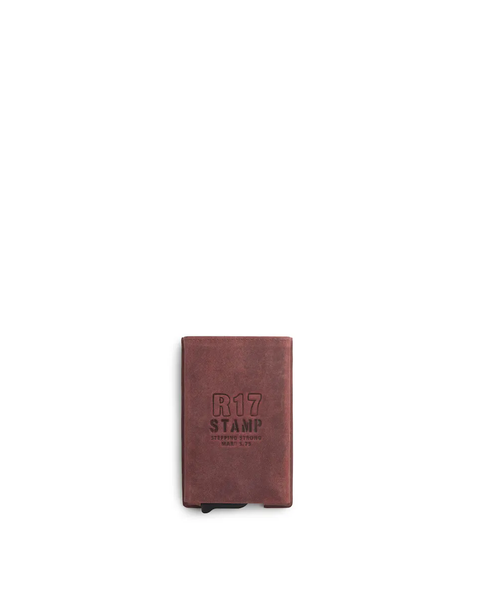 

Мужская металлическая визитница с кожаной подкладкой Stamp, красный
