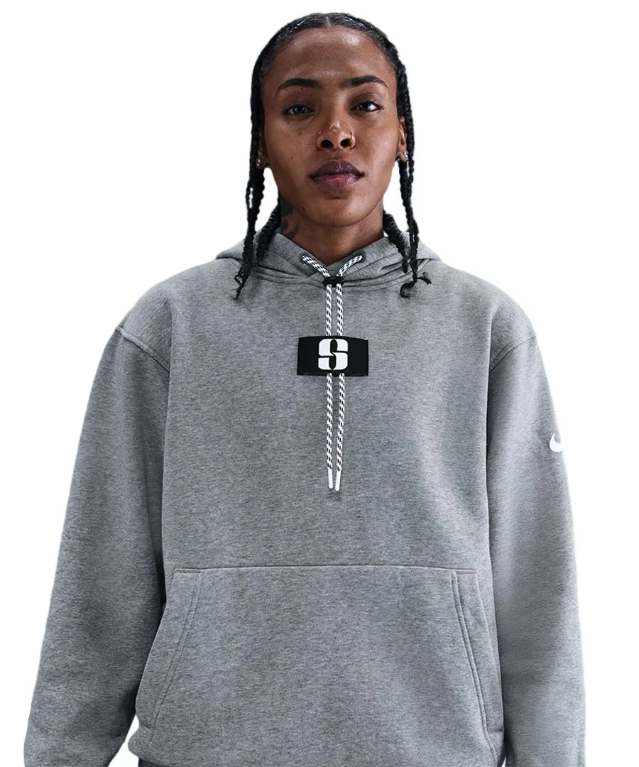 Женская флисовая баскетбольная толстовка Sabrina Nike, carbon heather/черный