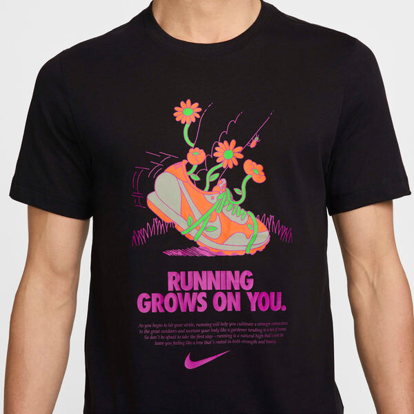 Футболка для бега Dri Fit Nike, черный — фото 2