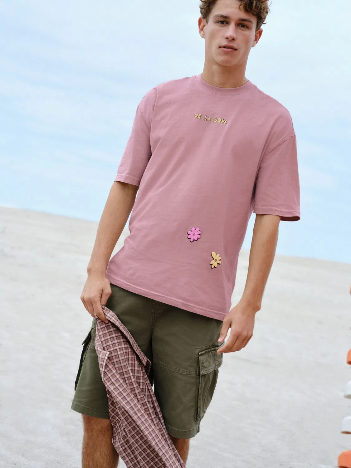 Рубашка с текстурной клеткой Pink Textured Check Next, розовый — фото 4