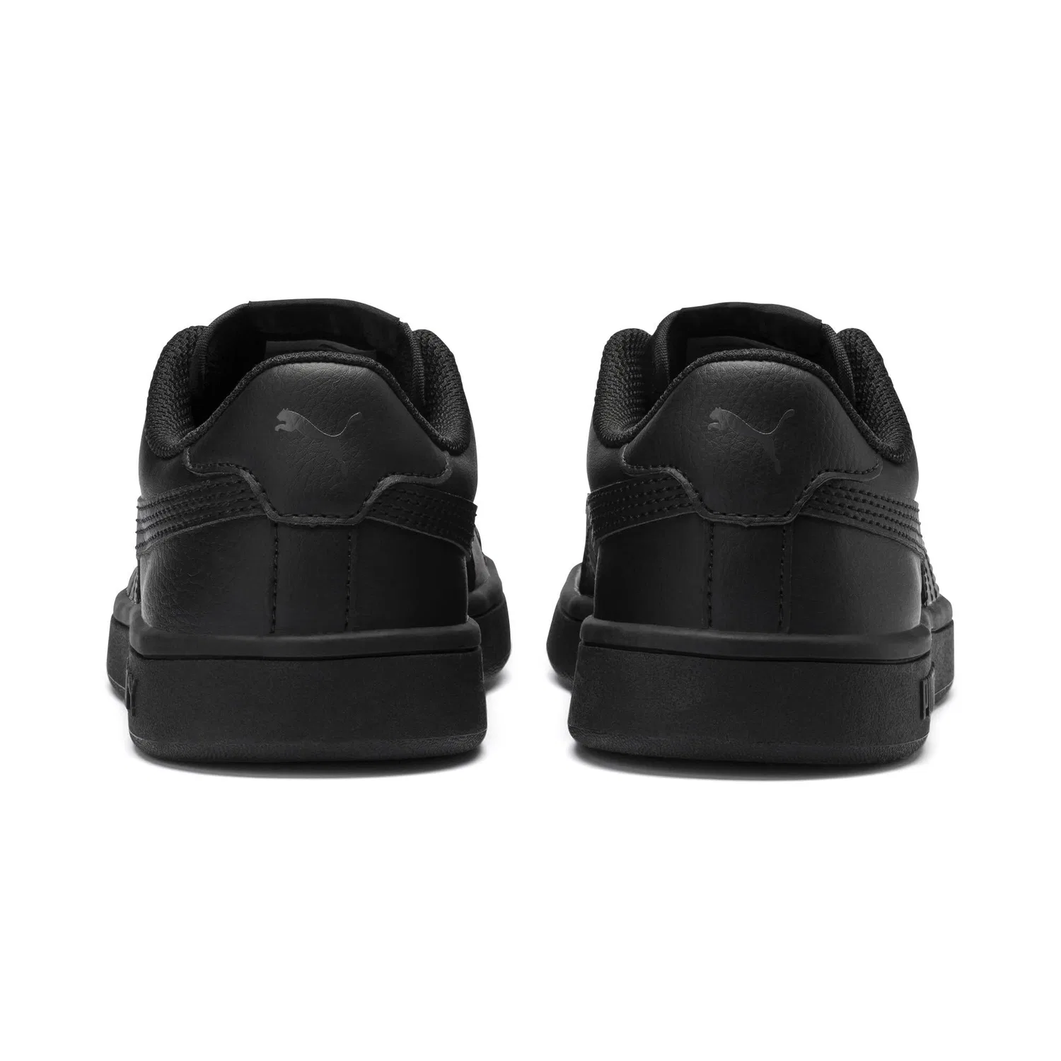 Детские кроссовки для мальчиков кожаные PUMA Smash V2 L Jr PUMA Black — фото 3
