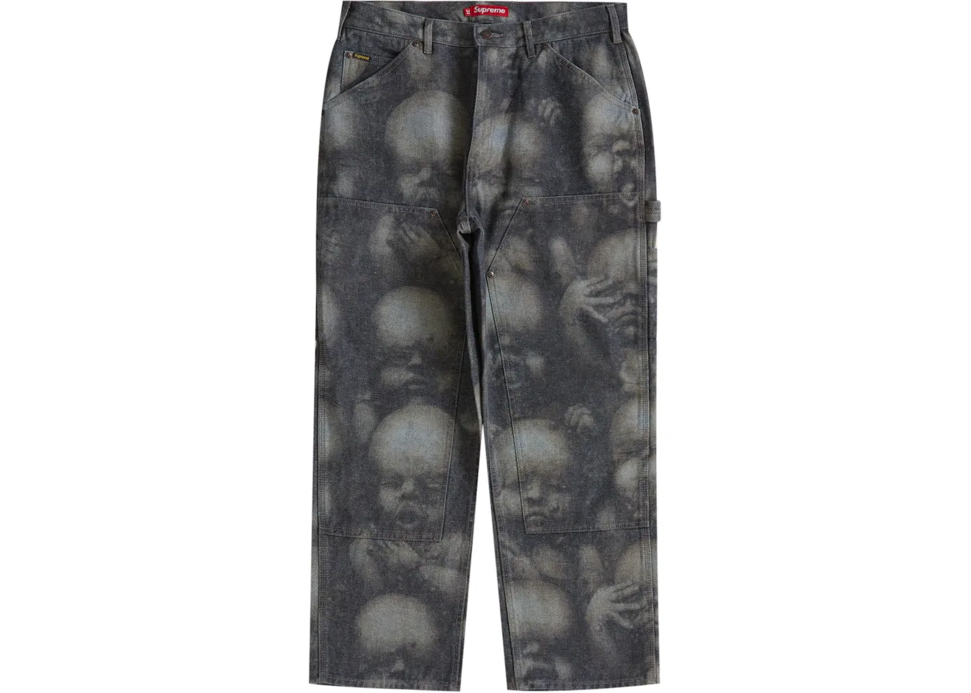 Мужские джинсы Supreme H.R. Giger Double Knee Jean, Reverse Indigo