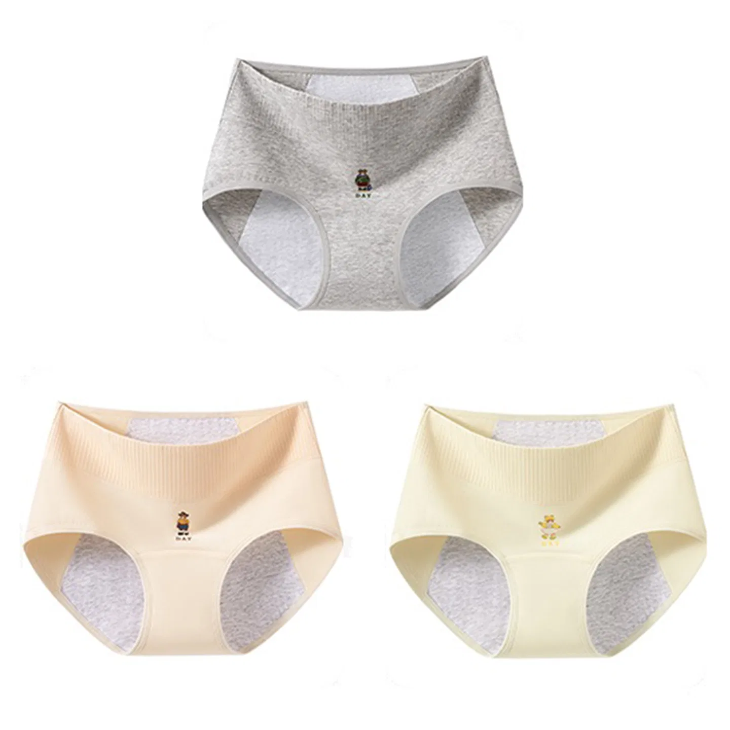Детские трусы для девочек хлопковые удлиненные Red bean, Grayish Apricot Yellow