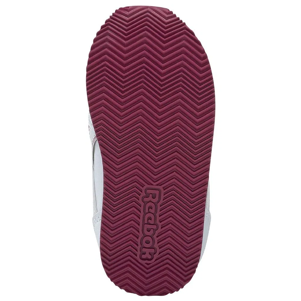 Детские кроссовки для девочек с принтом Royal Cl Jog 3.0 1v Reebok, White Ftwbla Ftwbla Punber — фото 2