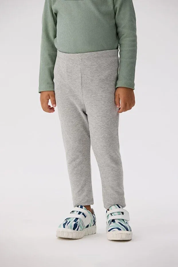 Детские леггинсы для девочек однотонные Nebbati Basic, Gray — фото 2