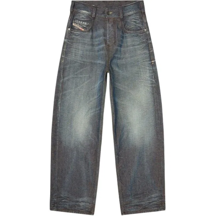Джинсы унисекс синие свободного кроя с широкими штанинами Modest Wide Leg DIESEL, Blue — фото 3