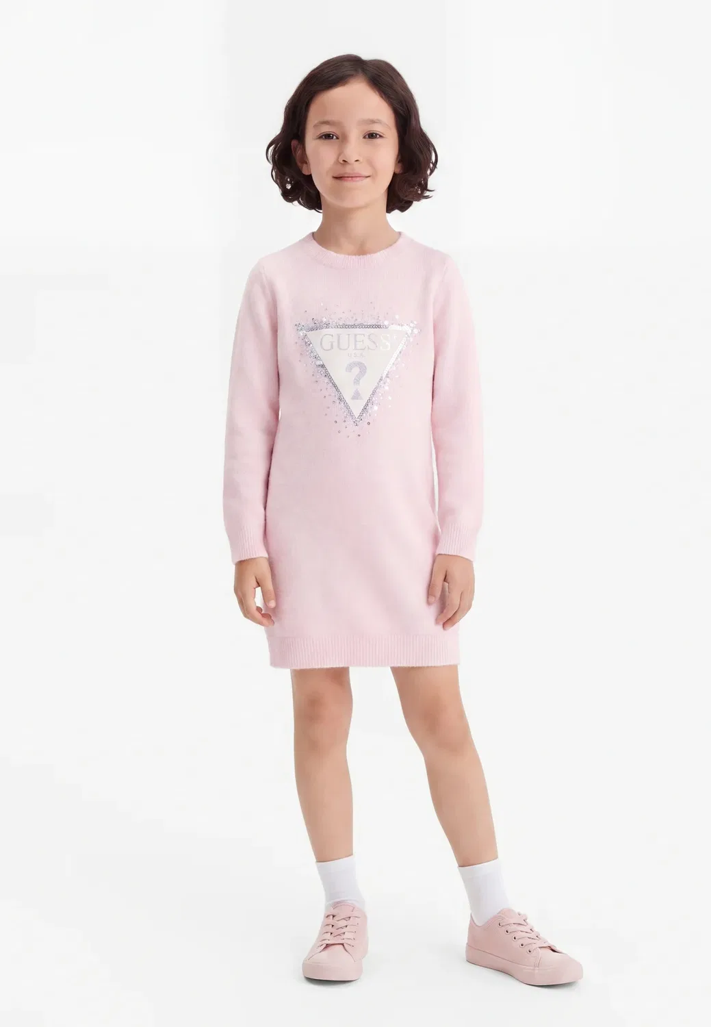 Детское зимнее платье - платье-комбинезон Guess, Romantic Lilac