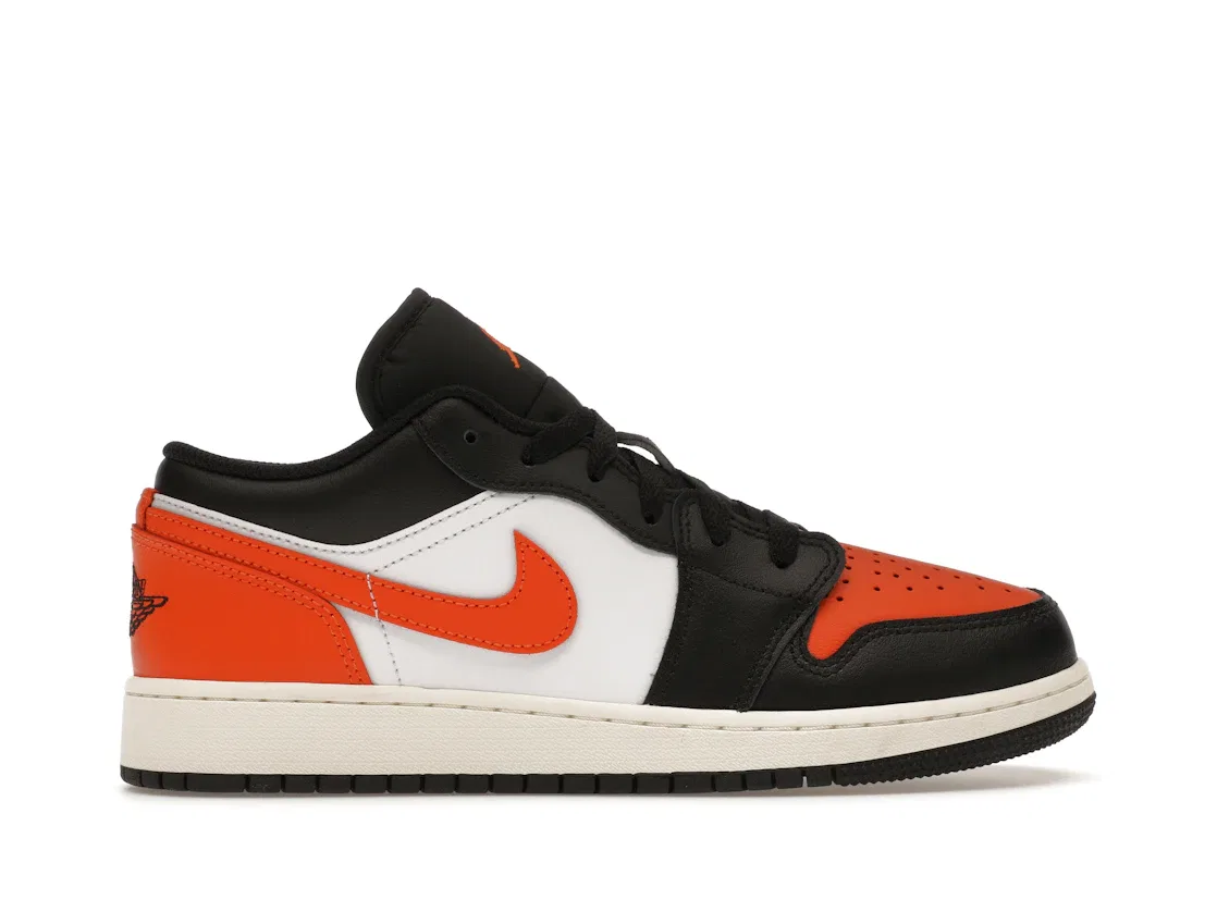 Детские кроссовки Lifestyle с принтом Jordan 1 Low Shattered Backboard Alternate Jordan, Black/White/Sail/Starfish