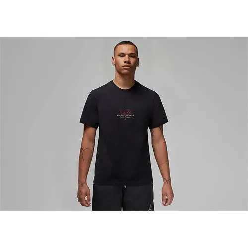 Мужская хлопковая футболка Nike Air Jordan Essential Graphic, Schwarz