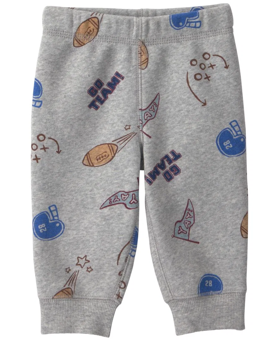 Комплект из 3 предметов с футбольным принтом, Go Team Football Carter's, Gray/Blue — фото 2