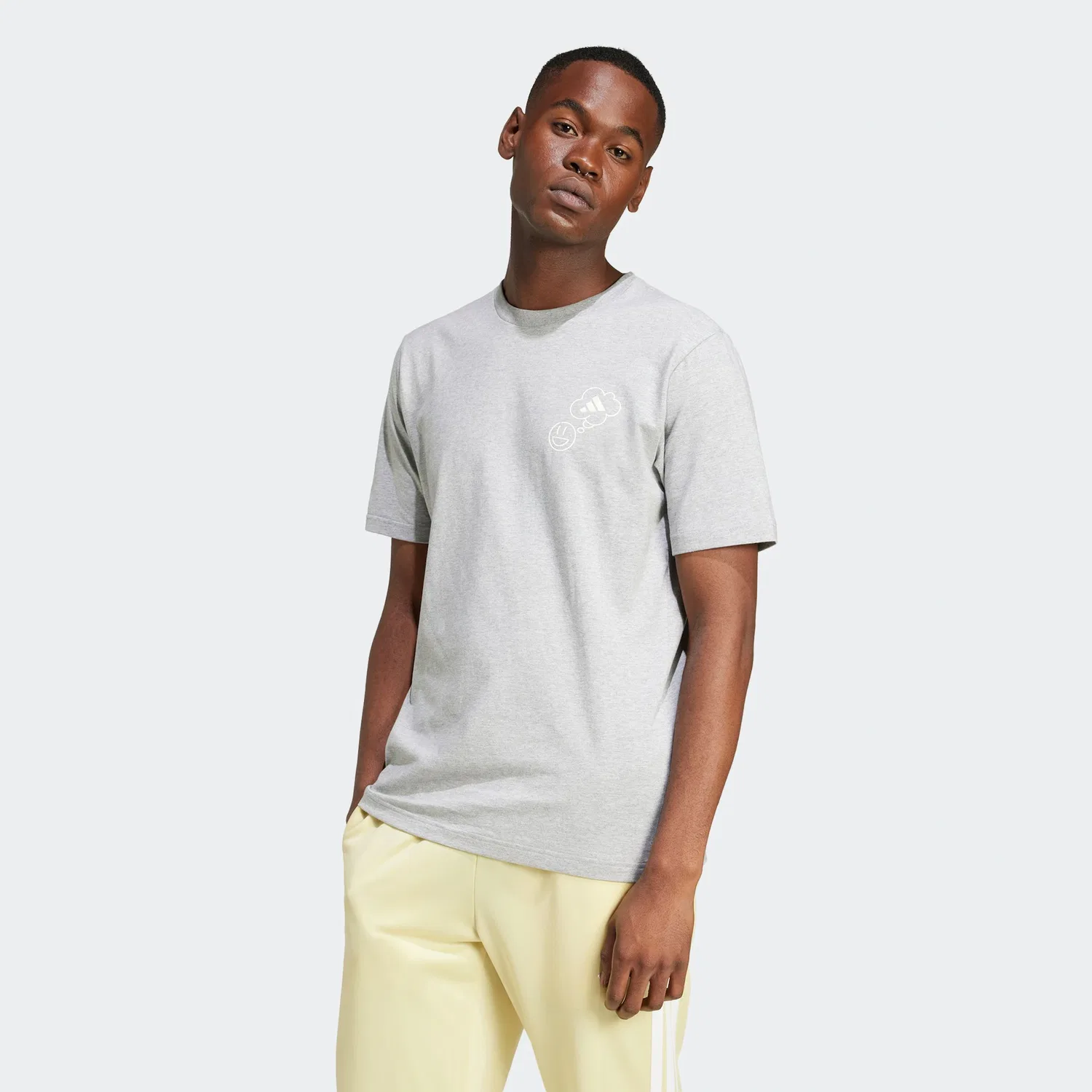 Детская футболка свободного кроя с графическим принтом Adidas Sportswear, Medium Grey Heather