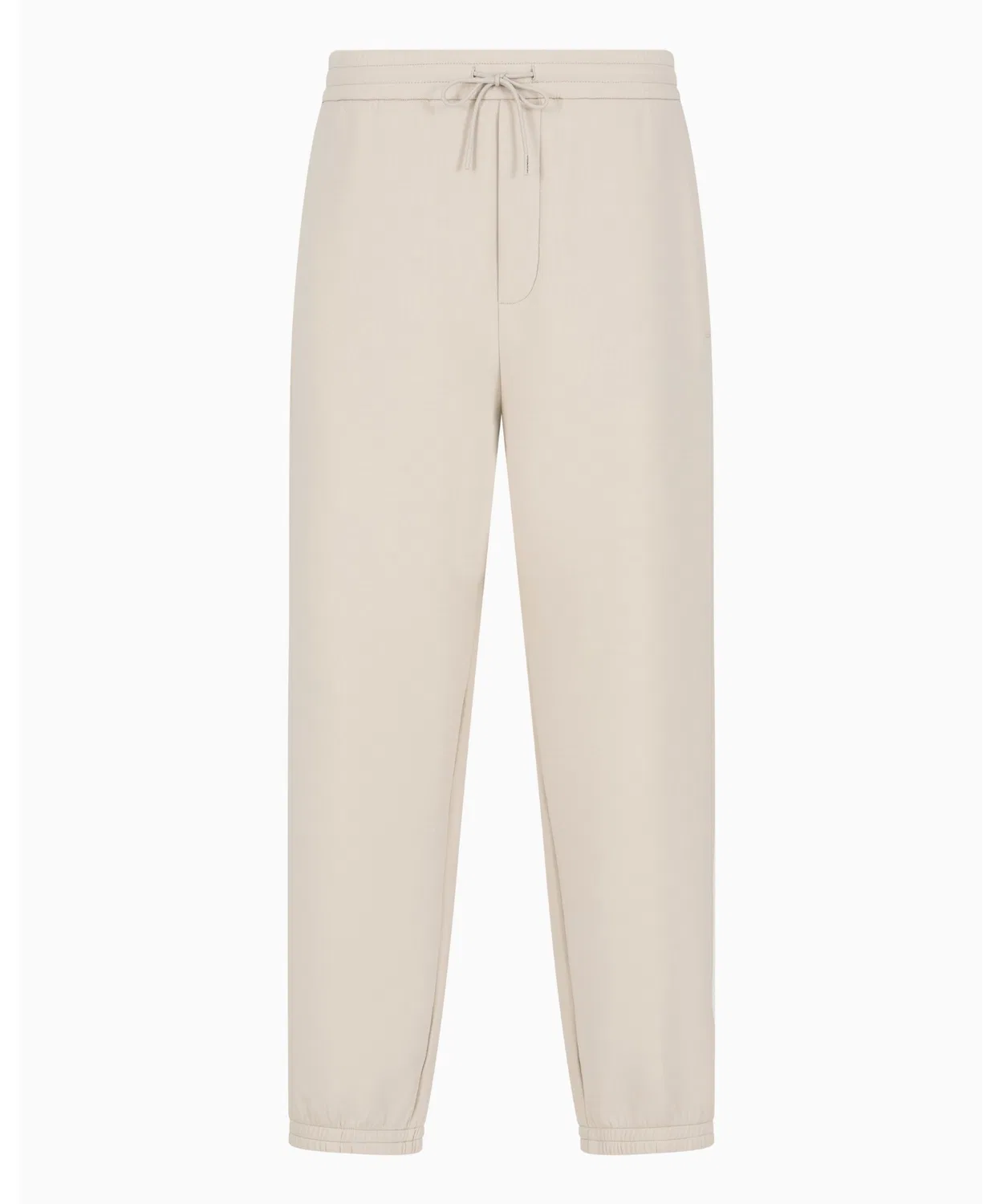 Мужские спортивные штаны с завязками Double Jersey Emporio Armani, Grayish Beige — фото 2