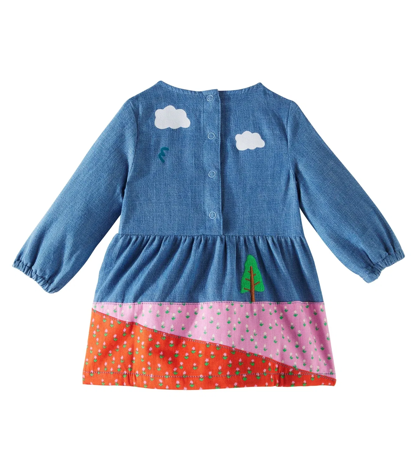Детское платье из набивного хлопка Stella McCartney Kids, мультиколор — фото 2