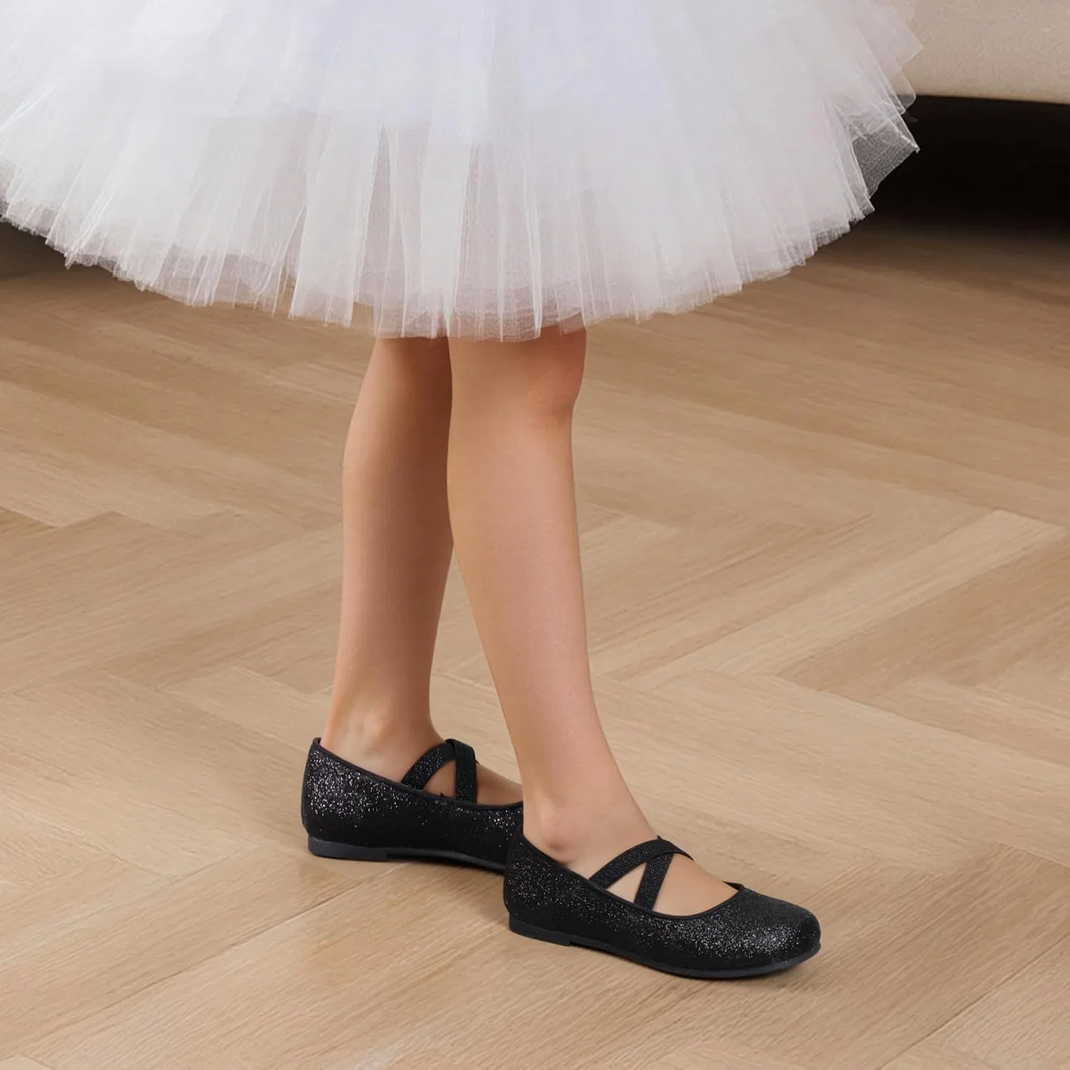Детские балетки для девочек Mary Jane Flats DREAM PAIRS, Black — фото 3