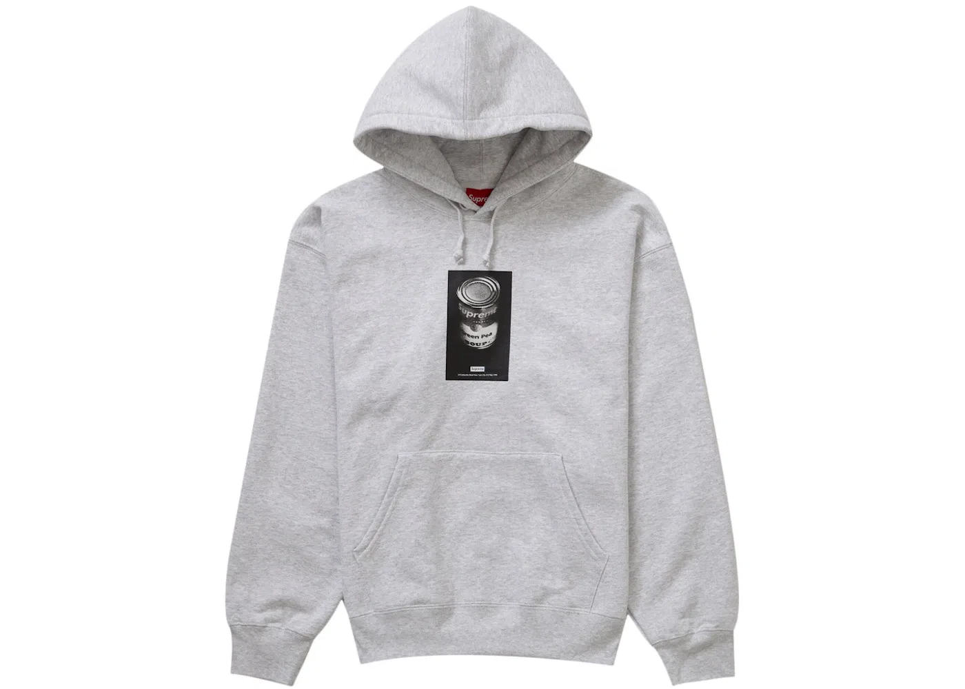 Мужской свитшот с капюшоном с принтом Supreme Soup Can Hooded Sweatshirt Supreme, Ash Grey