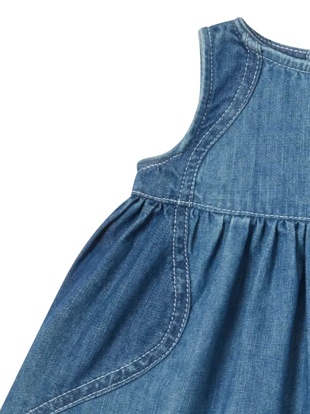 Расклешенное платье из панелей Stella McCartney Kids, синий — фото 3