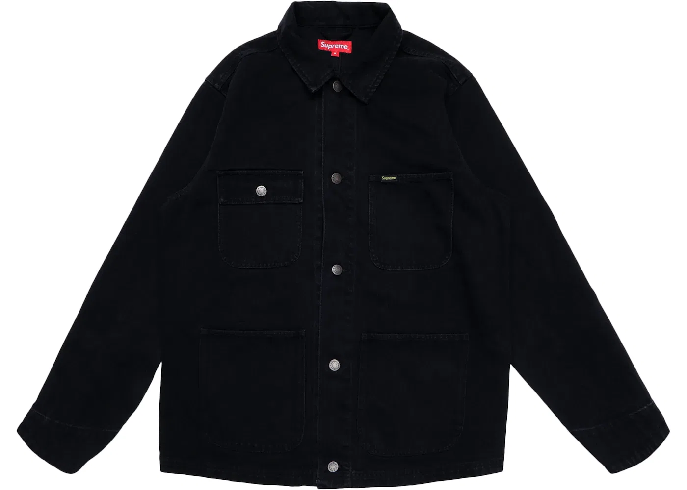 Мужское джинсовое пальто-рабочая куртка с гобеленовым принтом Supreme NY Tapestry Denim Chore Coat, черный