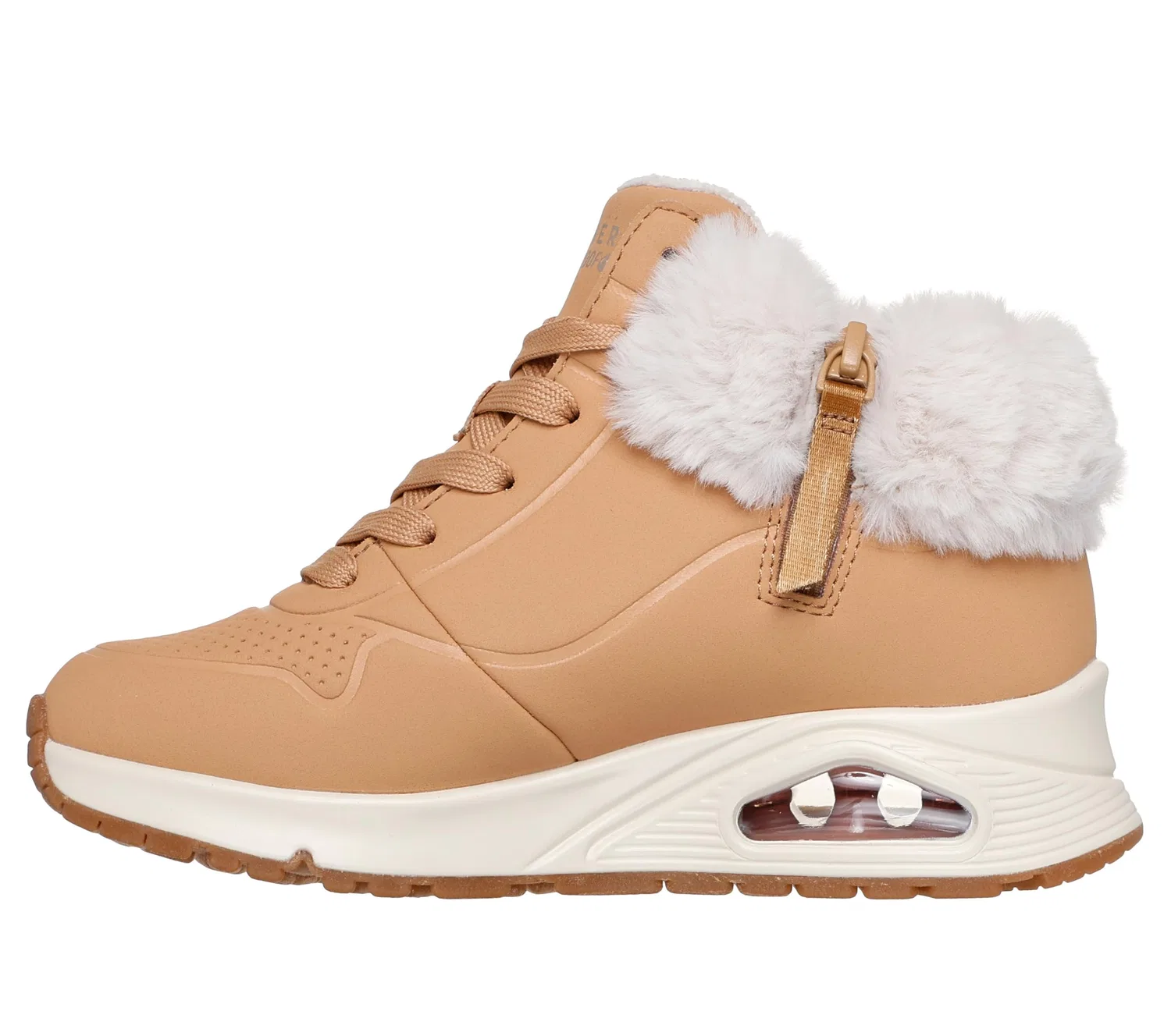 Детские ботинки для девочек с принтом Uno Gen1 Comfurt Kicks Skechers, Chestnut Synthetic Trim — фото 3