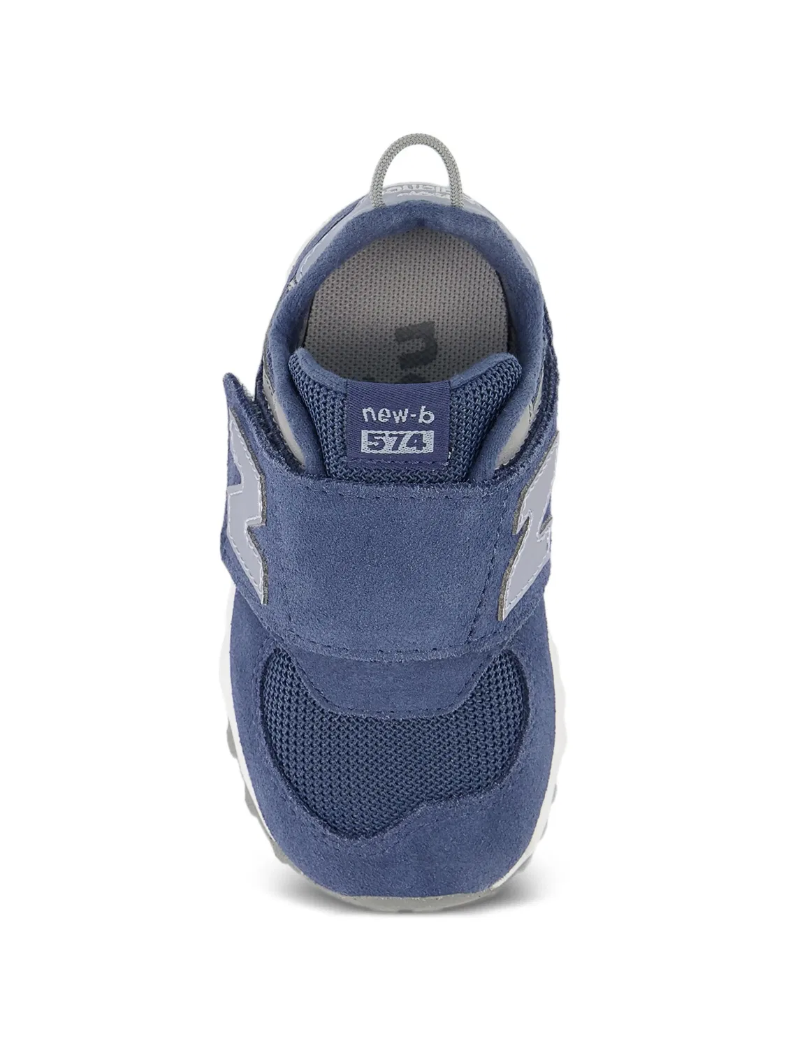 Кроссовки с круглым носом и синей деталью логотипа New Balance, синий — фото 2