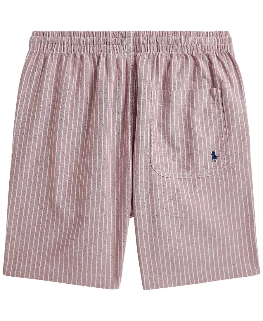 Шорты свободного кроя с вышивкой Polo Ralph Lauren, Burgundy White — фото 2