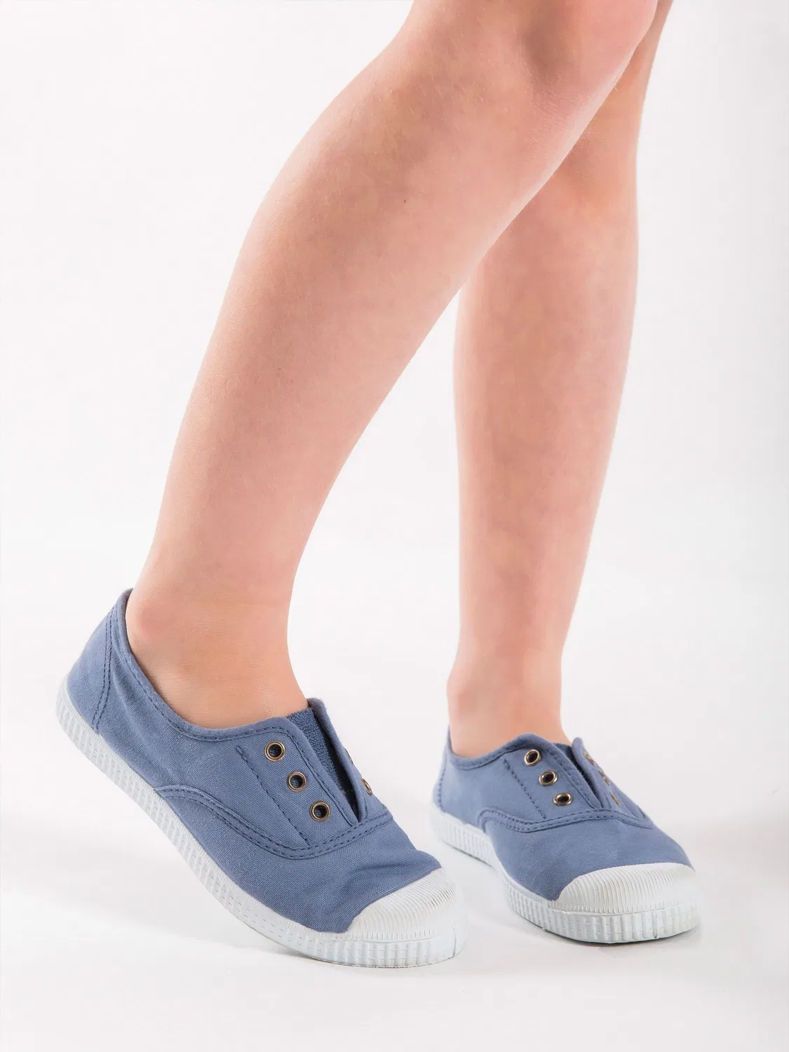Кеды из хлопка, модель Blue Canvas Pumps Trotters London, синий