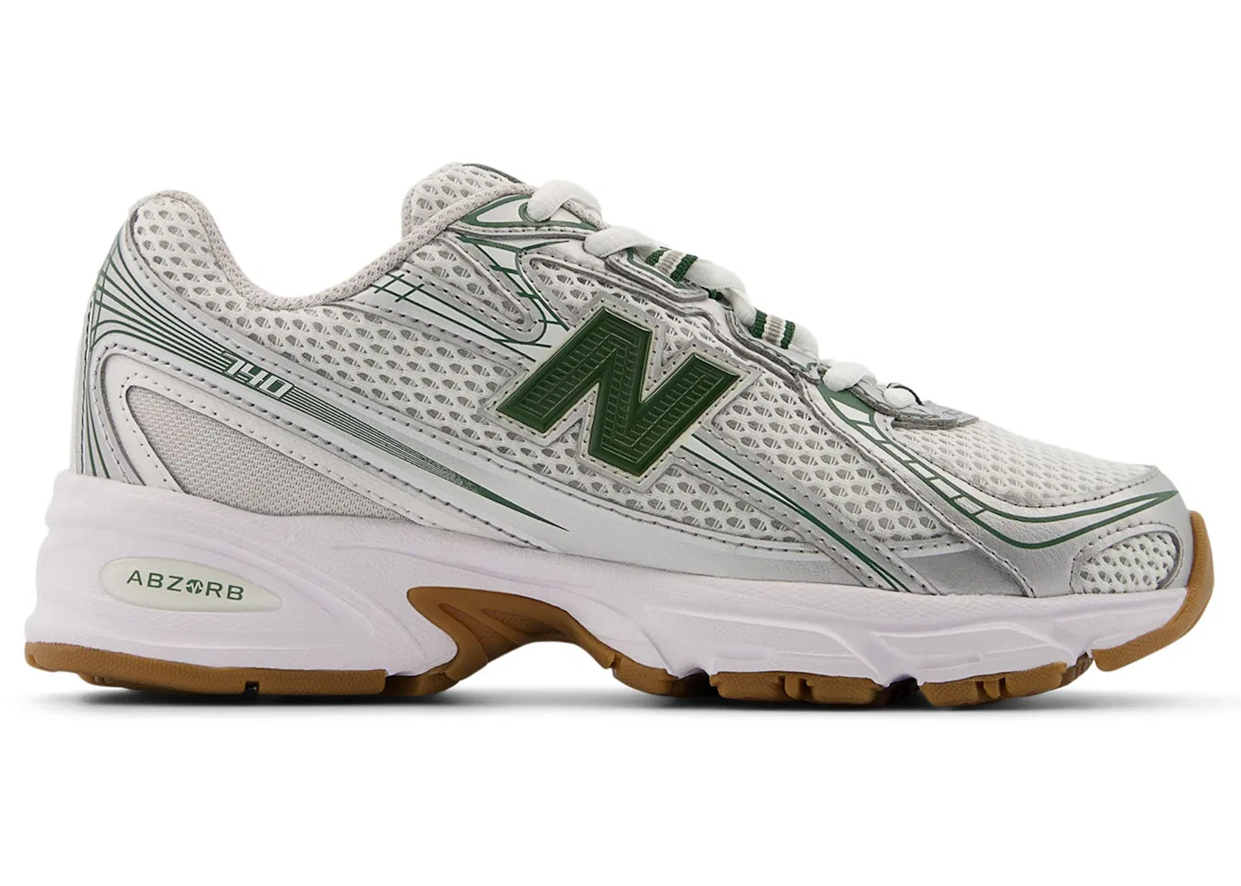 Детские кроссовки Lifestyle New Balance 740, Silver Metalic Dark Alpine Green