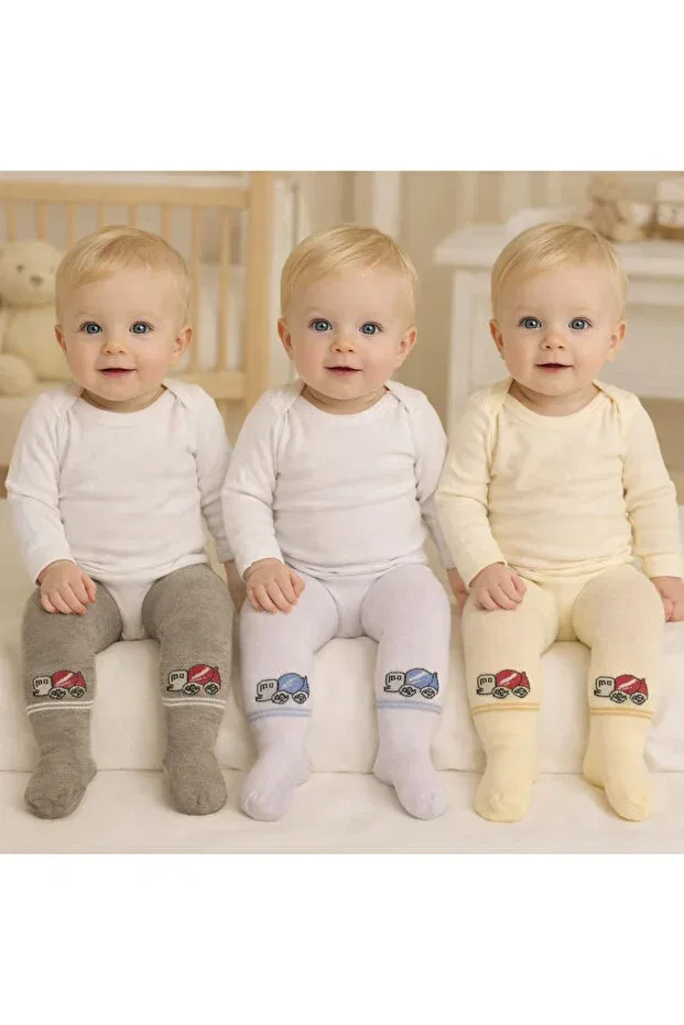 Детские колготки хлопковые комплект 3 шт Pico Baby, Multicolor — фото 3