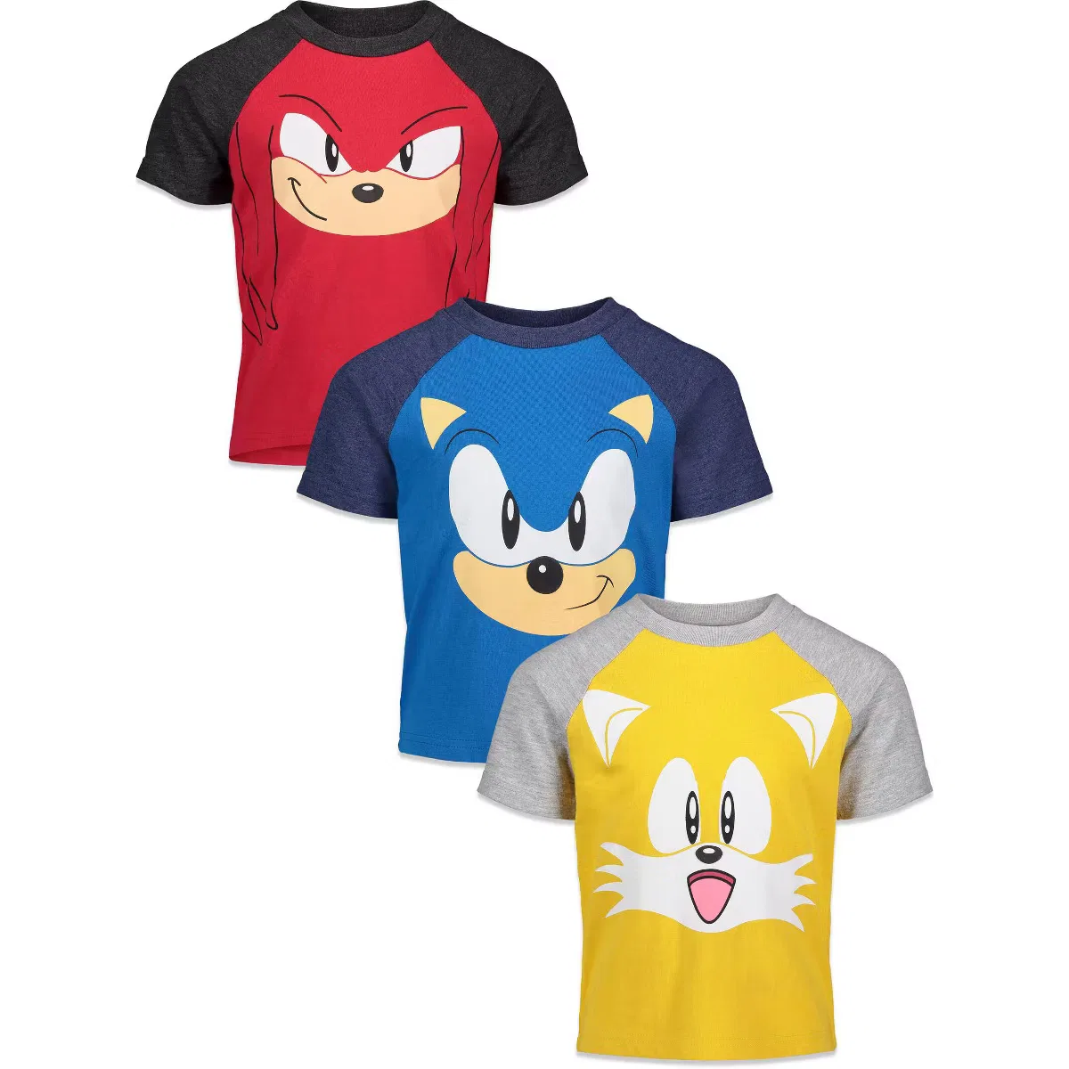 Футболки с коротким рукавом комплект из 3 штук Sonic the Hedgehog Sega, Red Blue Yellow