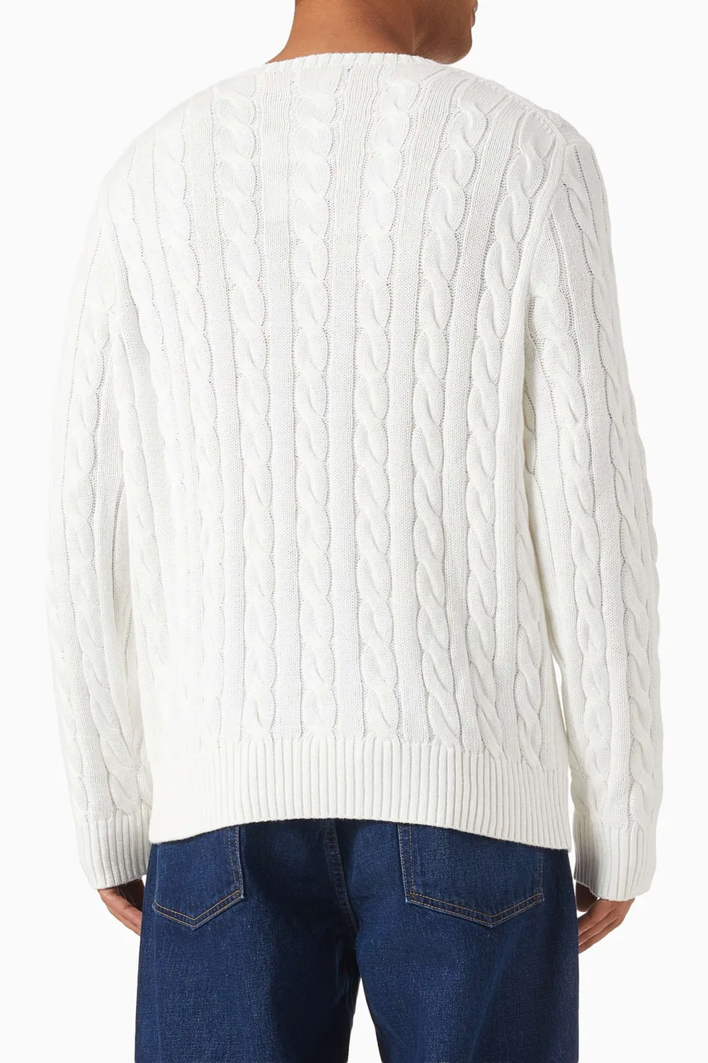Свитер в рубчик с логотипом Logo Cable-knit Polo Ralph Lauren — фото 2